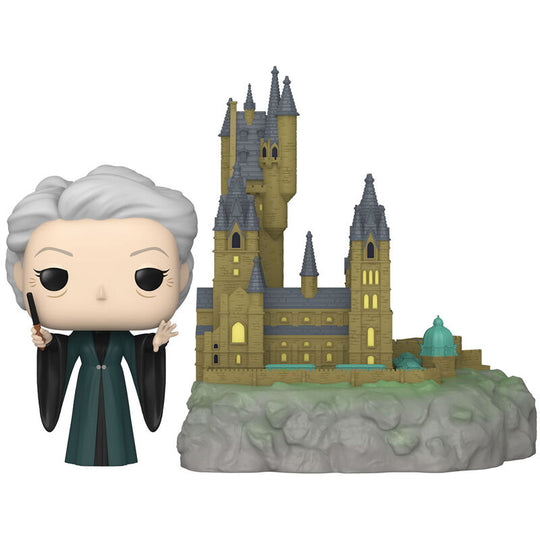 Vue rapprochée de la figurine Minerva McGonagall Funko POP montrant les détails du visage et des vêtements