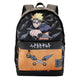Détail de la poche frontale déperlante du sac Naruto Uzumaki en matériau recyclé