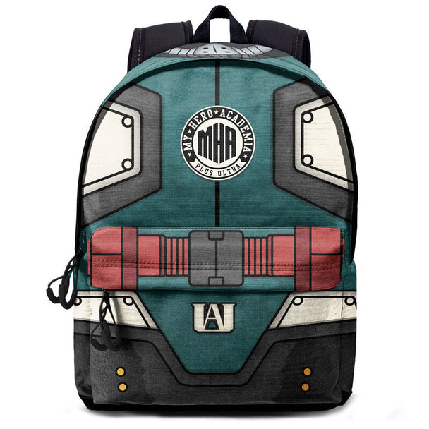 Sac à dos My Hero Academia 44 cm en RPET recyclé avec poches multiples et bretelles renforcées.