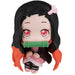 Profil gauche de la figurine Nezuko Kamado Demon Slayer avec son bandeau et kimono