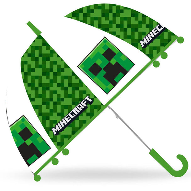 Parapluie manuel Minecraft 46cm pour enfants avec design coloré en PVC