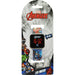 Montre LED Marvel Avengers avec affichage lumineux sur fond noir pour enfants