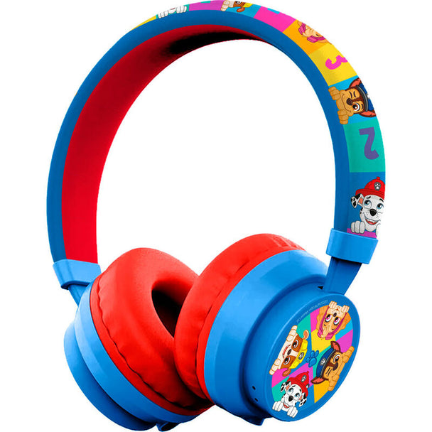 Détail du coussinet doux et ajustable du casque Bluetooth Paw Patrol pour enfants