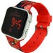 Bracelet ajustable rouge avec motifs Spiderman, conçu pour un confort optimal chez l'enfant