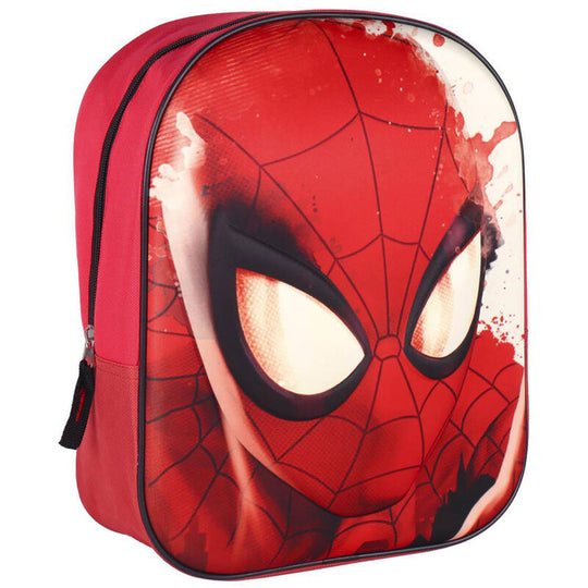 Sac à dos Marvel Spiderman 3D CERDÁ vue de face avec détails en relief et couleurs vives