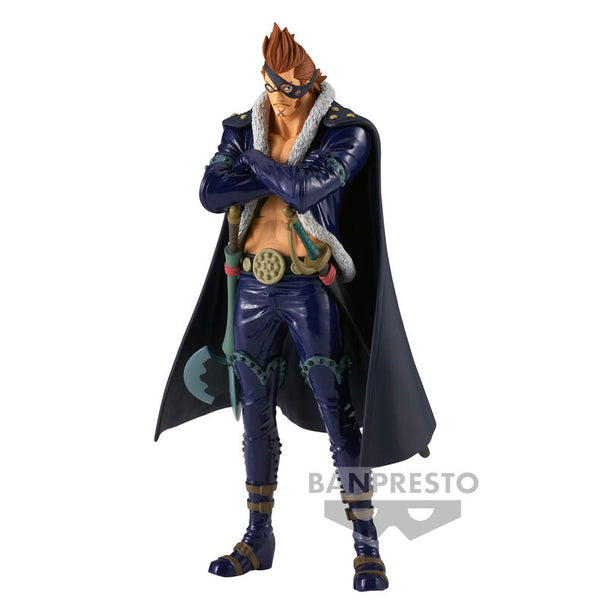 Figurine One Piece Granline Men Drake en costume Wanokuni vue de face, hauteur 17 cm