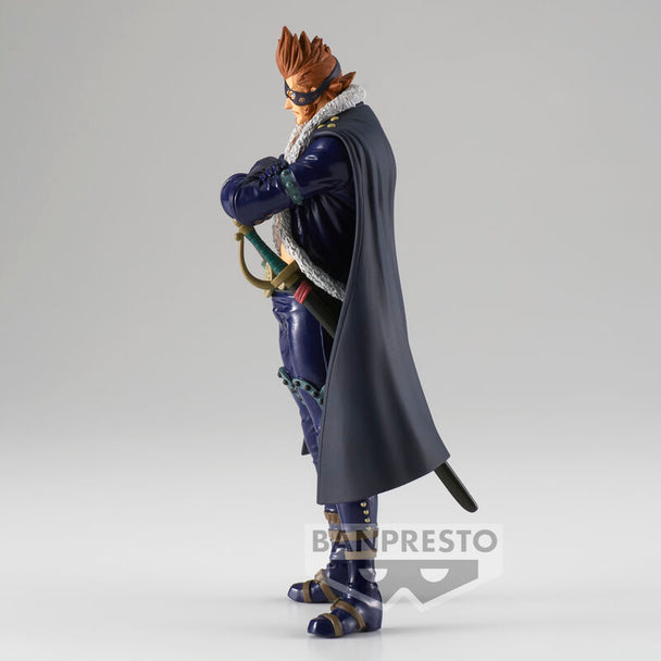 Détail du visage et expression réaliste de la figurine Drake Granline Men par BANPRESTO
