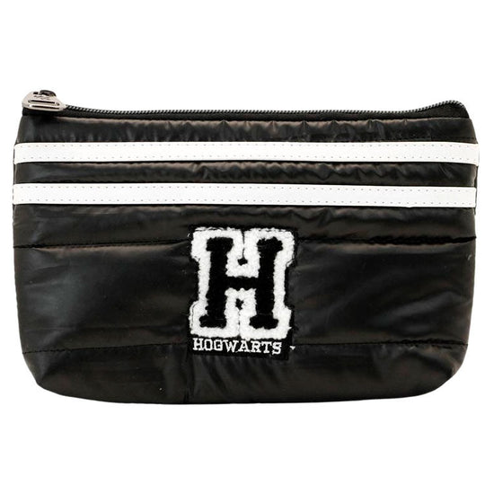 Image de côté montrant la texture matelassée de la trousse Harry Potter Hogwarts