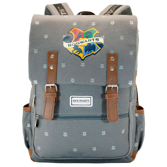 Détail des deux compartiments zippés du sac à dos Harry Potter avec fermeture sécurisée