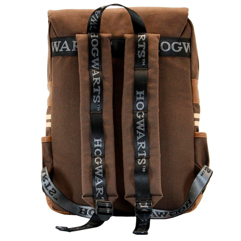 Côté du sac à dos Harry Potter montrant la poche latérale pratique et le design rétro