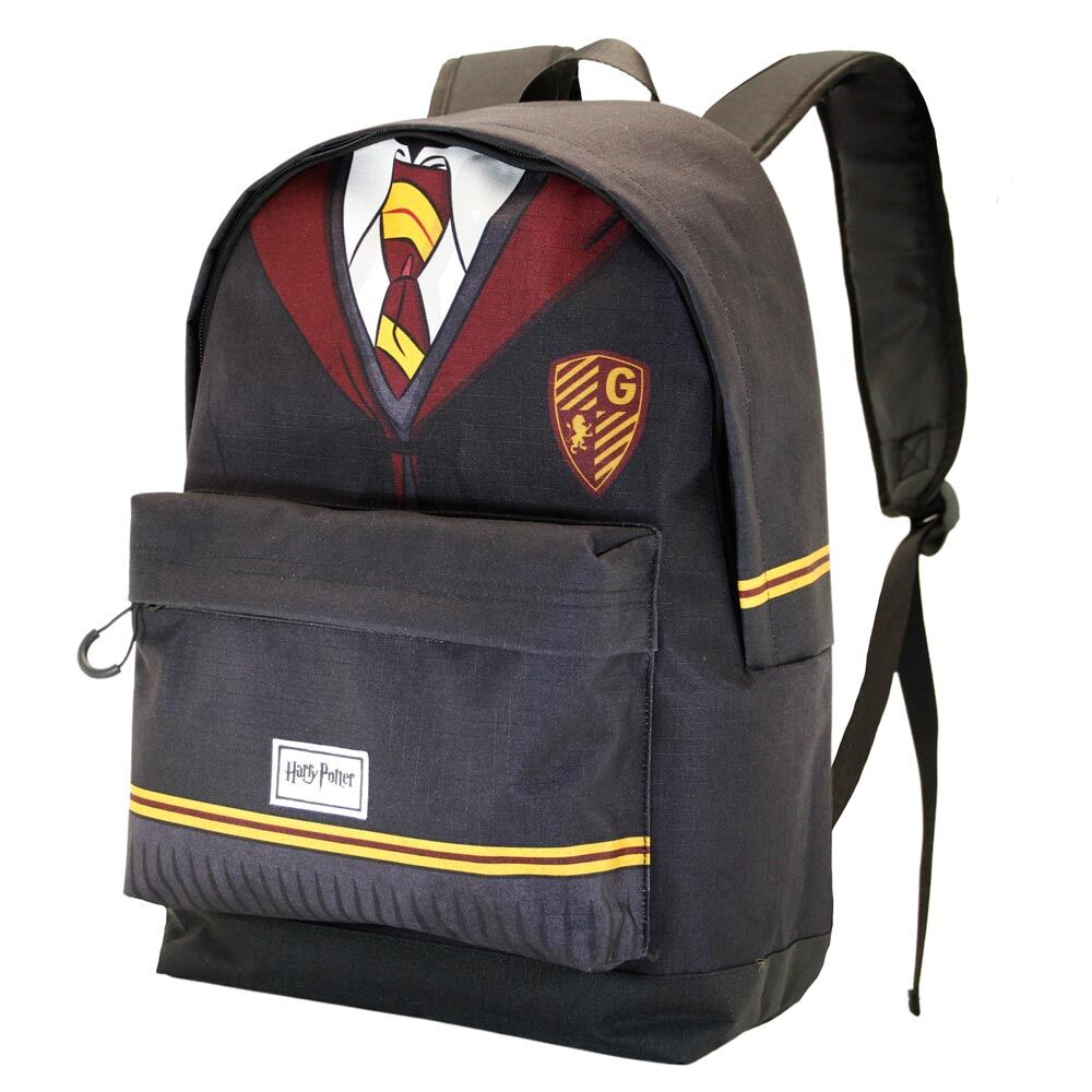 Vue latérale montrant la poche en mesh sur le sac à dos Harry Potter adaptable