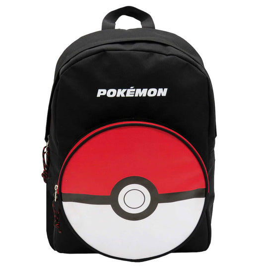 Sac à dos Pokémon Pokeball 42cm vu de face avec détails colorés et logo officiel CYP BRANDS