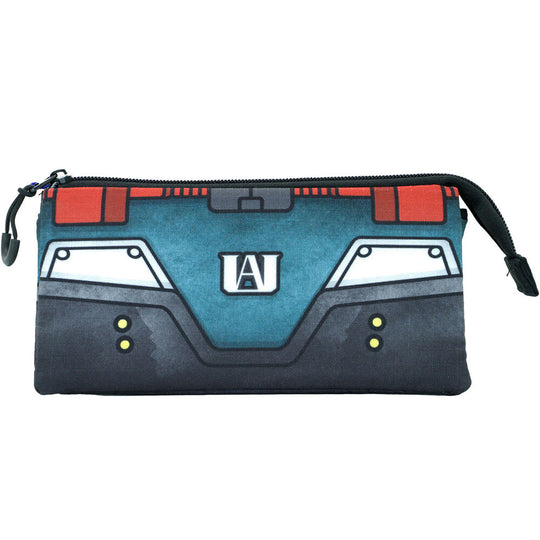 Zoom sur les trois compartiments spacieux de la trousse triple My Hero Academia KARACTERMANIA
