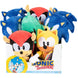 Peluche Sonic The Hedgehog de 22cm vue de face avec détails bleus et rouges