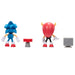 Set complet des figurines Sonic et Mighty côte à côte sur fond blanc, montrant leurs détails