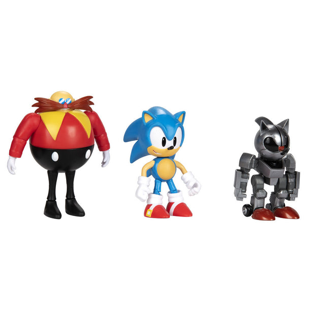 Figurine Sonic bleu vif en position dynamique du pack anniversaire 30 ans