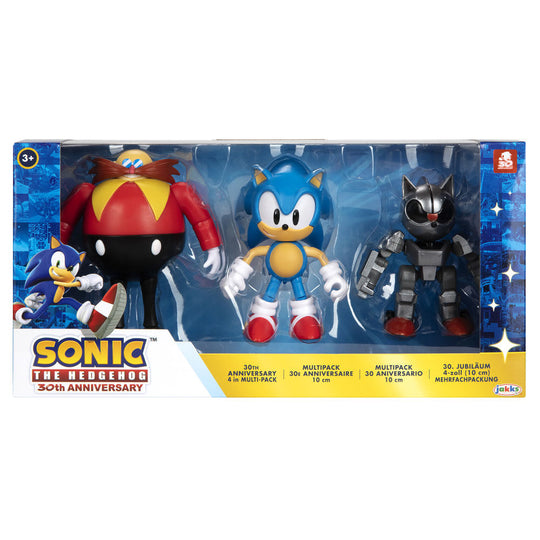 Pack de 3 figurines Sonic The Hedgehog 30e Anniversaire hauteur 10cm par JAKKS PACIFIC