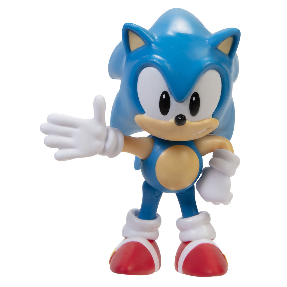 Boîte du pack JAKKS PACIFIC contenant 5 figurines Sonic The Hedgehog de 6cm, avec illustrations et logo officiel