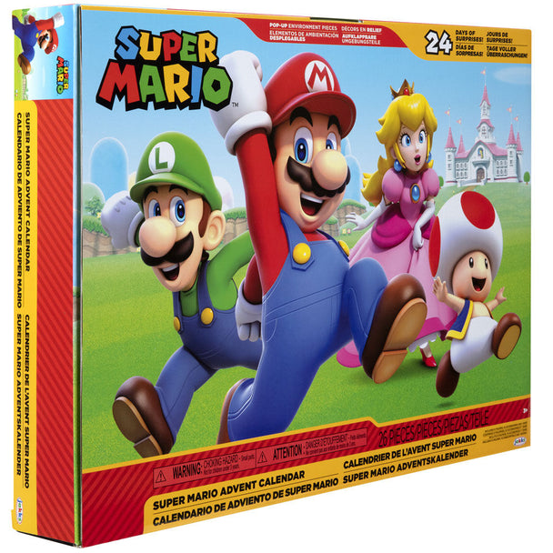 Figurines détaillées des personnages emblématiques de Super Mario Bros incluses dans le calendrier JAKKS PACIFIC