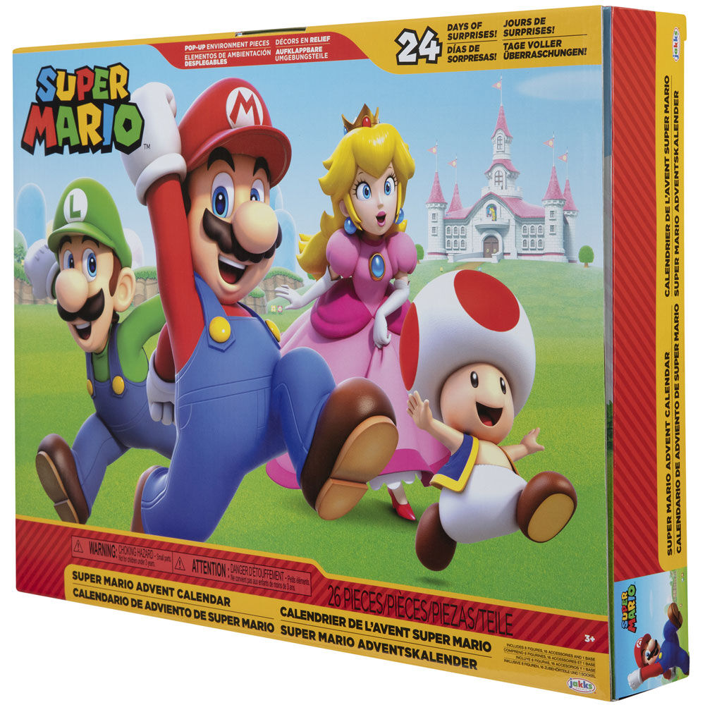 Accessoires et surprises déballés du calendrier de l'Avent Super Mario Bros, parfaits pour les collectionneurs
