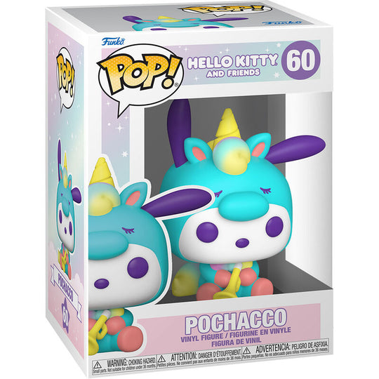 Figurine Funko POP Sanrio Hello Kitty et Pochacco en vinyle de 9 cm dans sa boîte cadeau colorée