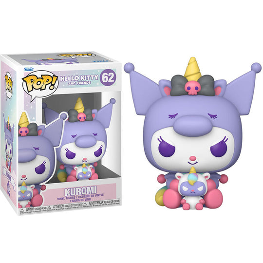 Vue rapprochée de la figurine Kuromi Funko POP Sanrio avec détails colorés et finition soignée
