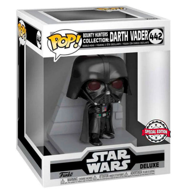 Figurine Funko POP exclusive Darth Vader Bounty Hunter en vinyle de 9 cm dans sa boîte cadeau avec fenêtre transparente