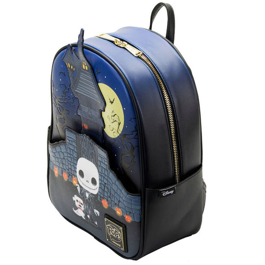 Photo des bretelles ajustables en cuir vegan du sac à dos Loungefly Nightmare Before Christmas