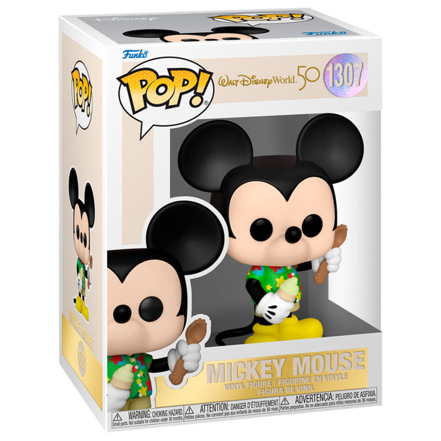 Figurine Funko POP Mickey Mouse édition 50e anniversaire de Walt Disney World en vinyle de 9 cm dans sa boîte cadeau