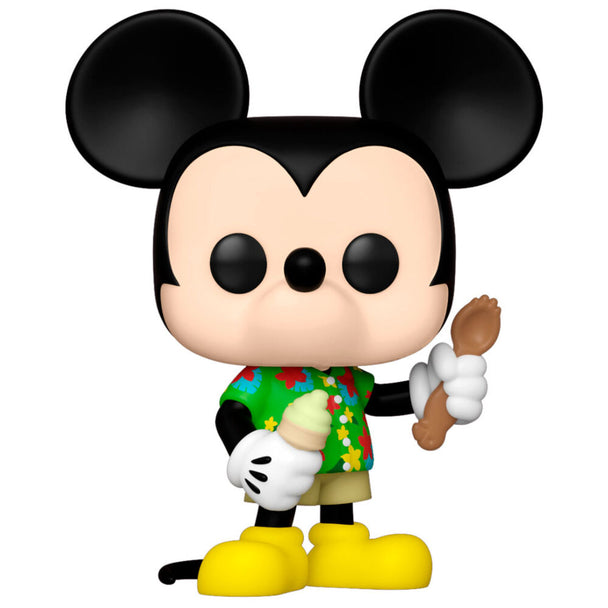 Zoom sur la figurine Mickey Mouse Funko POP édition spéciale 50e anniversaire avec détails colorés et boîte collector