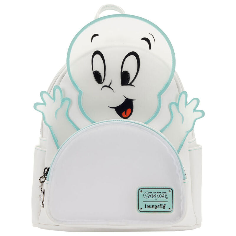 Sac à dos Loungefly Casper the Friendly Ghost vue de face avec détails brodés et appliqués