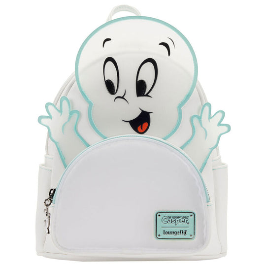 Sac à dos Loungefly Casper the Friendly Ghost vue de face avec détails brodés et appliqués