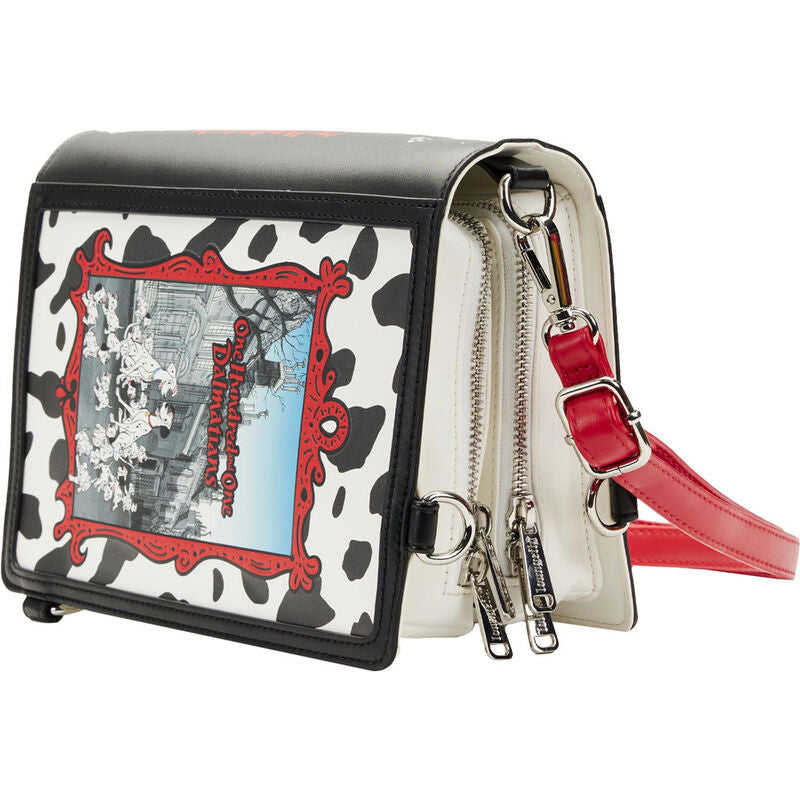 Détail des sangles ajustables et amovibles du sac à dos Loungefly 101 Dalmatians