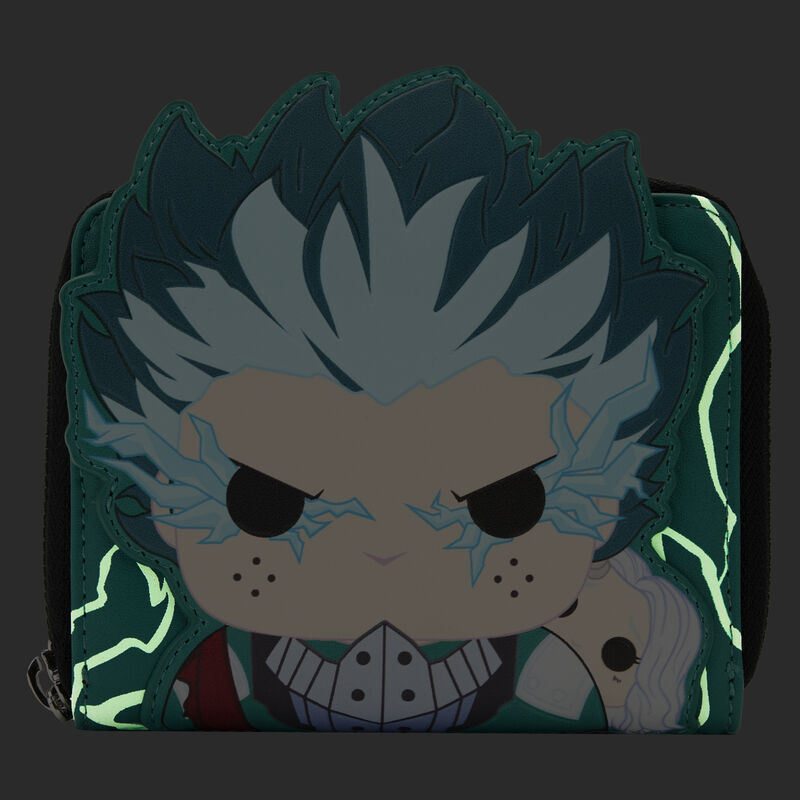 Image du packaging officiel Loungefly avec le portefeuille Deku Infinity prêt à être offert