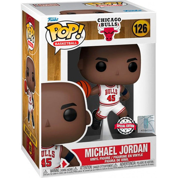 Boîte cadeau avec fenêtre transparente contenant la figurine exclusive Funko POP Michael Jordan NBA