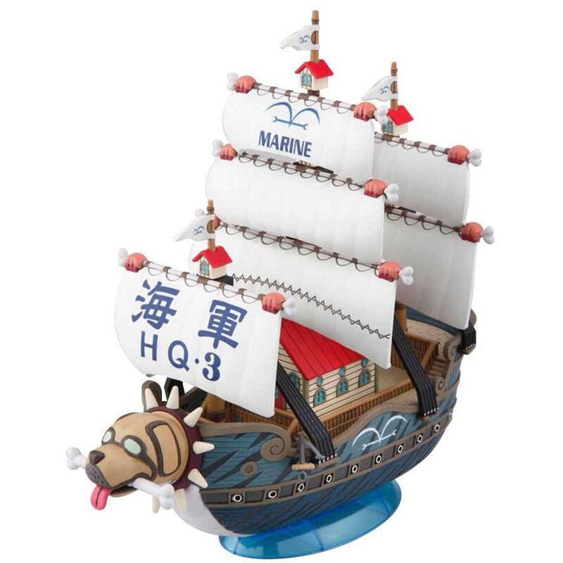 Maquette Garps Ship One Piece BANDAI Hobby de 15cm montée avec détails précis et couleurs vives