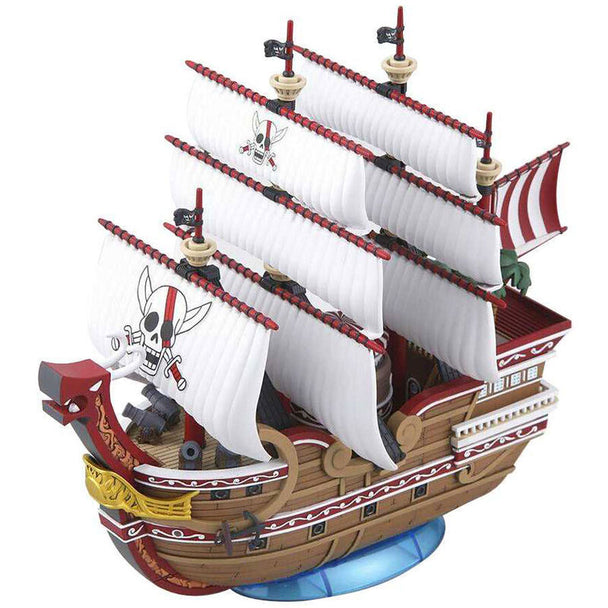 Figurine kit maquette One Piece Red Force de 15cm montée, vue avant avec détails précis