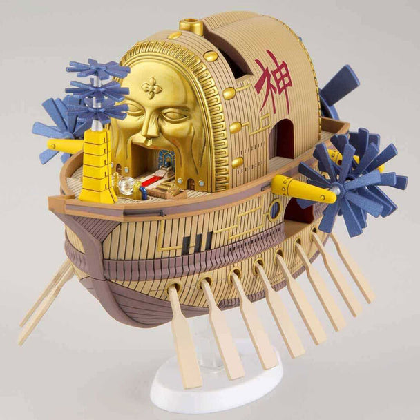 Zoom sur les pièces du kit One Piece ARK BANDAI HOBBY avant assemblage, montrant la qualité du plastique