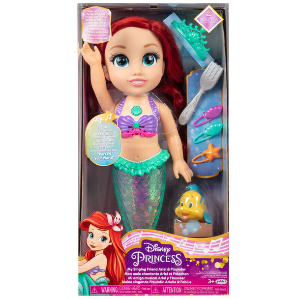 Poupée Ariel La Petite Sirène Disney de 38 cm avec robe colorée et cheveux rouges éclatants