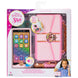 Téléphone jouet Disney Princesses avec boutons lumineux et sons intégrés, présenté sur fond blanc