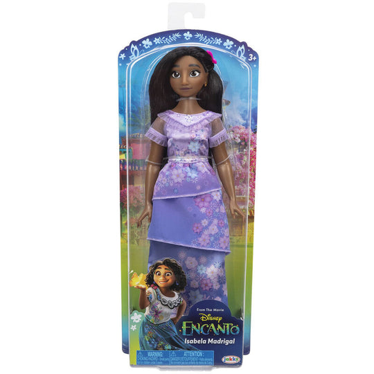Poupée Isabela Disney Encanto de 25cm vue de face avec sa robe colorée et ses cheveux longs