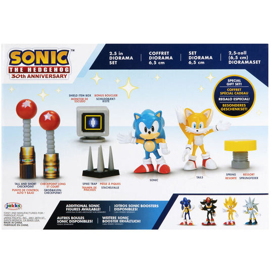 Ensemble complet des figurines Sonic, Tails, Knuckles et Amy du diorama Sonic The Hedgehog