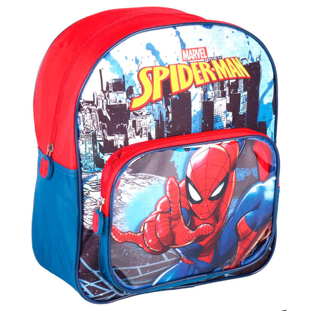 Photo détaillée du tissu et des coutures résistantes du sac à dos Spiderman CERDÁ