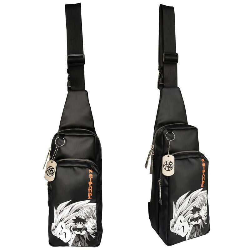 Vue latérale du sac bandoulière Dragon Ball Z CERDÁ montrant la bandoulière réglable