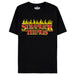 T-shirt Stranger Things Fire Logo en coton blanc vu de face avec logo rouge vif au centre
