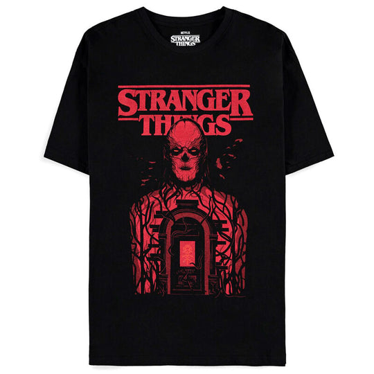 T-shirt Stranger Things Red Vecna en coton blanc avec illustration rouge vif du personnage Vecna