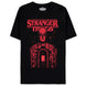 T-shirt Stranger Things Red Vecna en coton blanc avec illustration rouge vif du personnage Vecna