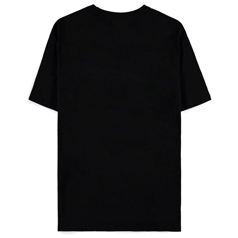 Détail du t-shirt Stranger Things Fire Logo montrant la texture du coton et l'impression du logo