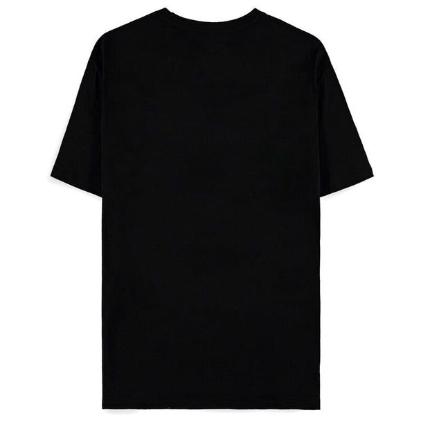Détail du t-shirt Stranger Things Fire Logo montrant la texture du coton et l'impression du logo