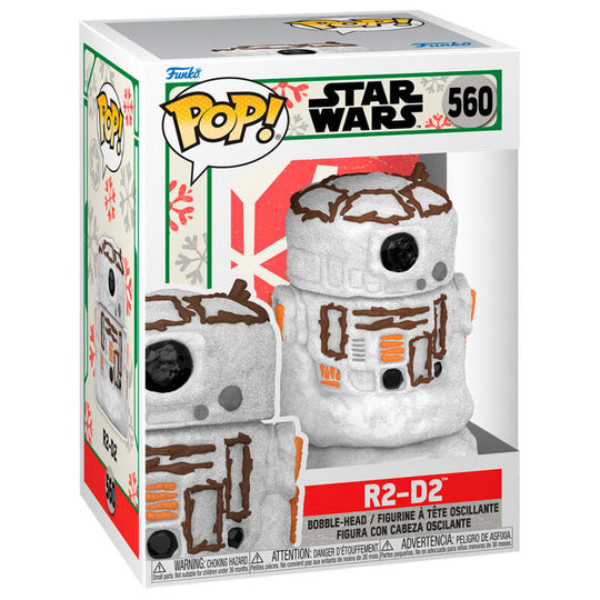 Figurine Funko POP R2-D2 Star Wars Holiday en vinyle de 9 cm dans sa boîte cadeau originale